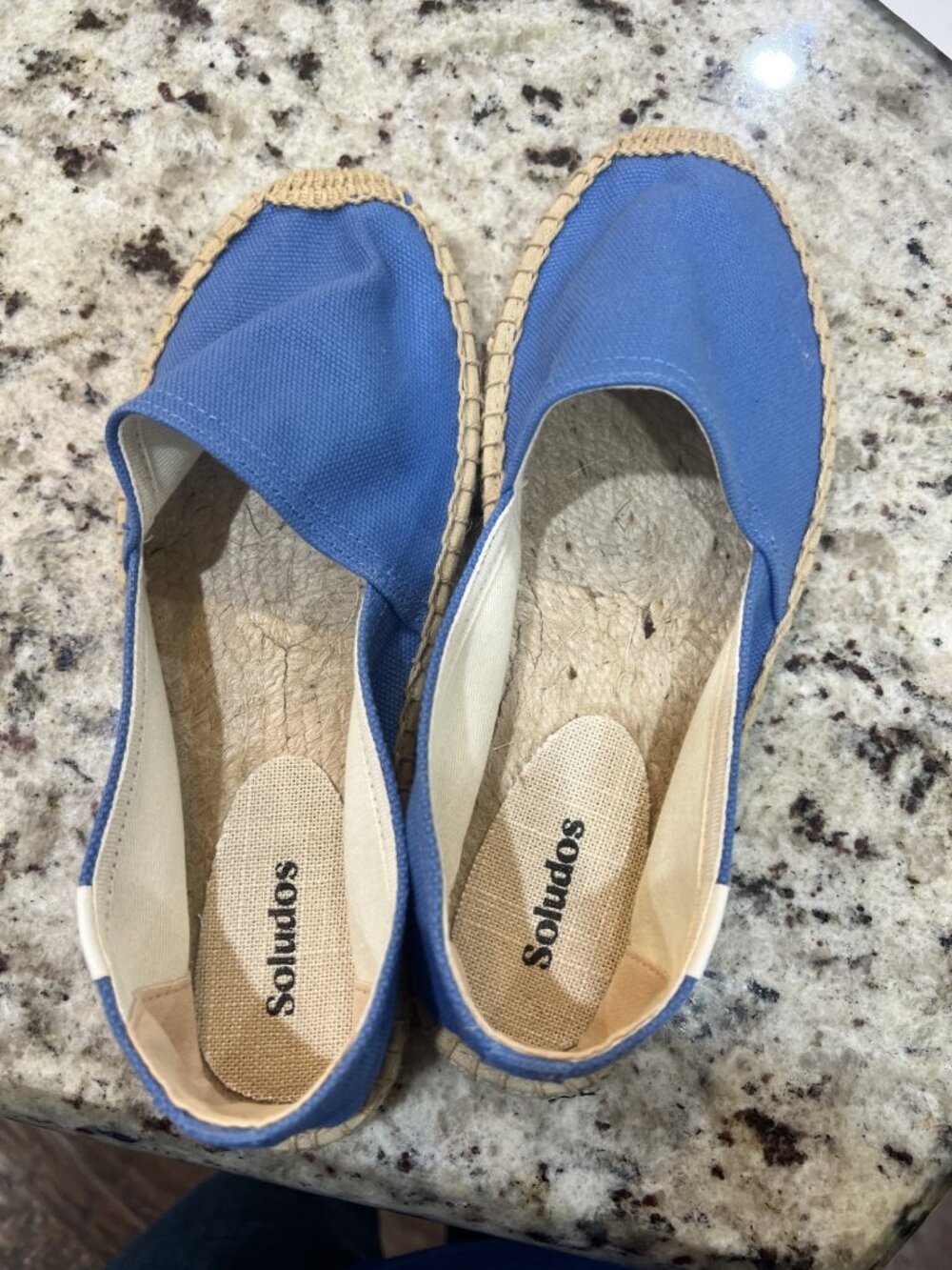 Soludos Dali Espadrilles BLUE Women's 37 6-6.5 Like New!